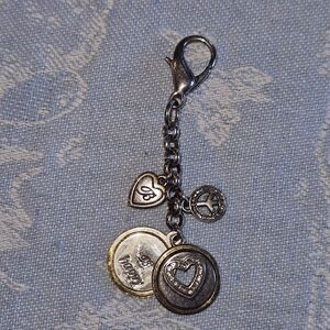 Brighton Heart And Charms Keychain Purse Zipper Pull